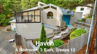 Haven, 4 Bedroom, 3 Bath, Sleeps 12, Game Room, Dogs Ok. Manzanita Beach vacation rental.