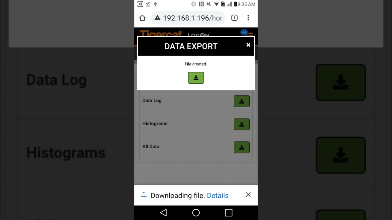 LogOn Data Export