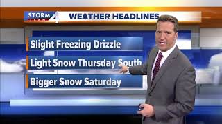 Chance of light freezing drizzle this morning