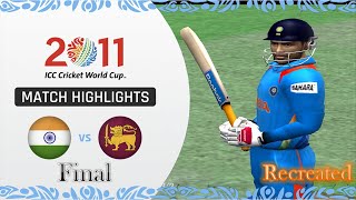 India VS Sri Lanka 2011 CWC Final | Recreated EA Cricket 07 | Full Match Highlights screenshot 4