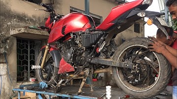 TVS Apache200 Big Sprocket Installation | Stunt Bike Build Part-2