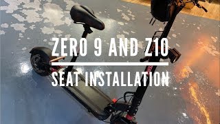 ZERO 9 and ZERO 10 Seat Installation