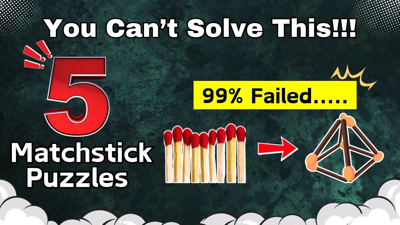 Only HIGH IQ Can Solve this Matchstick Puzzle - YouTube