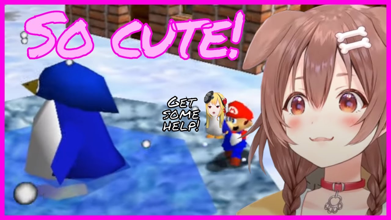 Korone saves a lost Baby Penguin [Hololive, Mario 64]