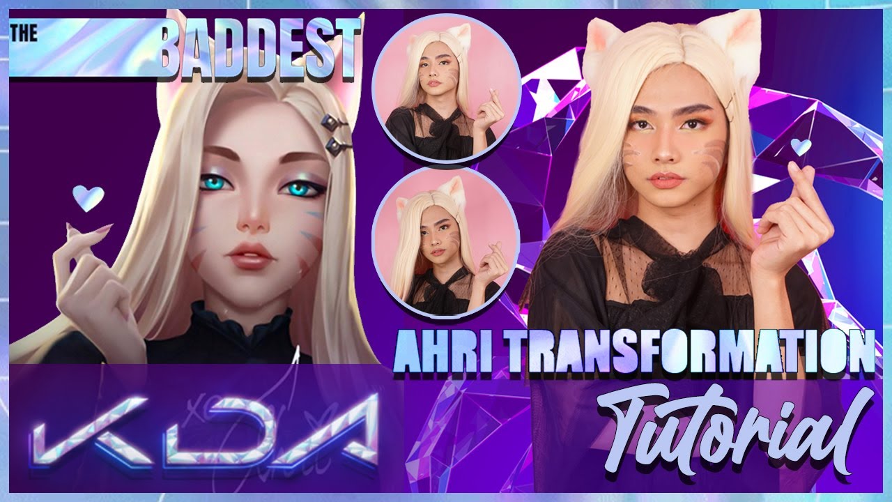 KDA - AHRI MAKE UP TRANSFORMATION TUTORIAL | PABSKI