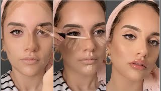 How i contour & highlight my face!  طريقة كونتور و هايلات الوجه للمبتدئين