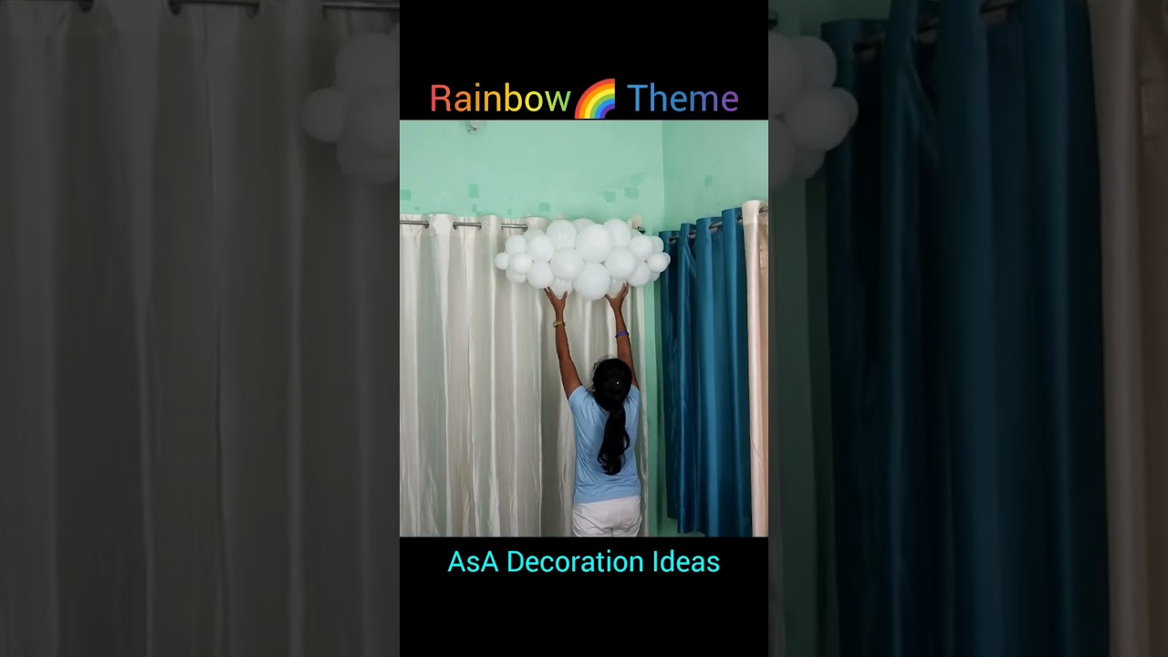 Rainbow theme balloon decoration 