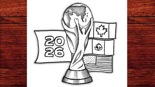 Easy World Cup Trophy Drawing Tutorial 🏆 How to Draw the 2026 FIFA Trophy for Beginners