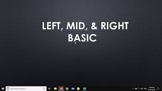 LEFT, MID, & RIGHT BASIC FUNCTIONS OF EXCEL
