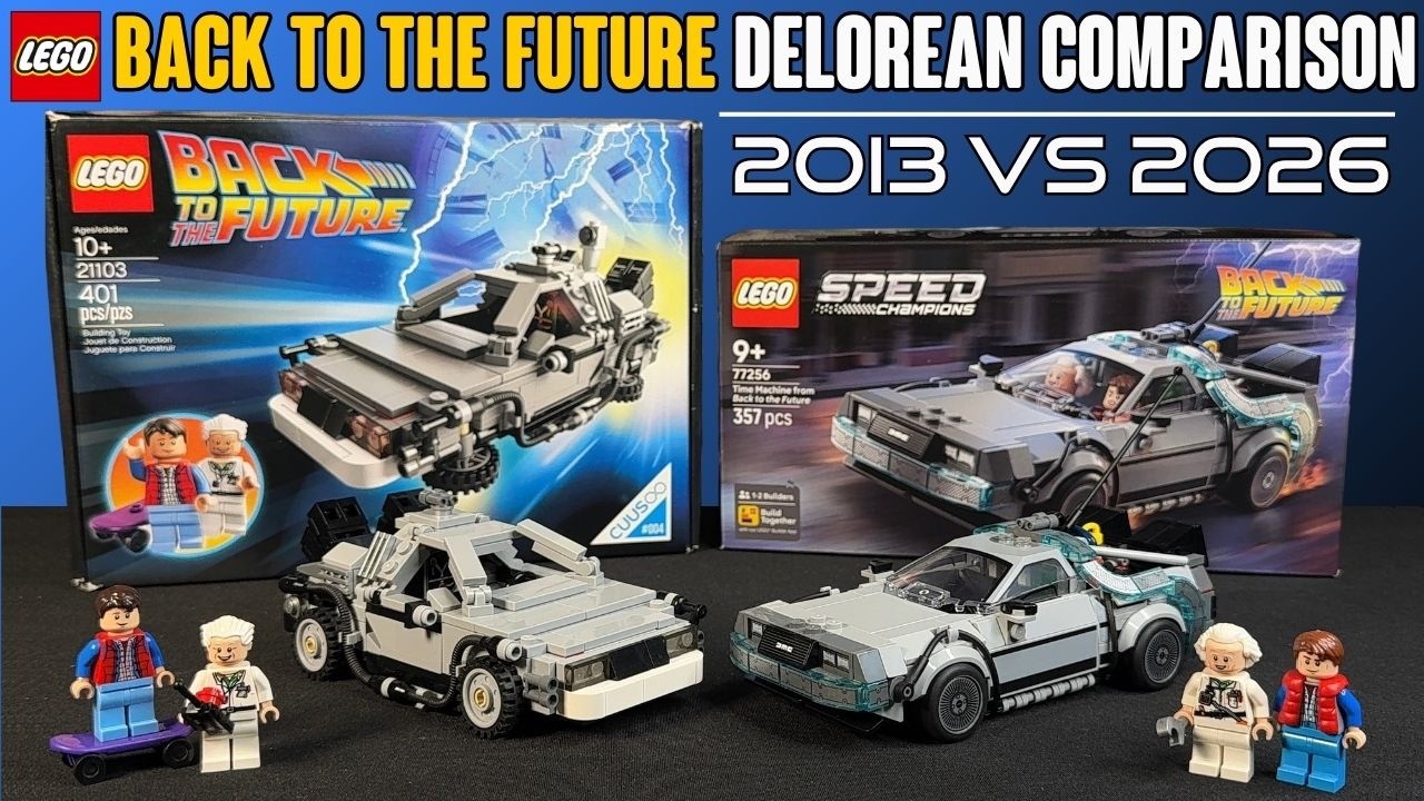 СРАВНЕНИЕ: LEGO Назад в будущее Delorean Time Machine (2013 и 2026)