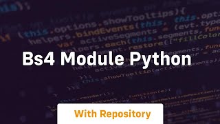 Information bs4 module python Update