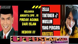 Keluarga Artis\u0026Mantan DPR  Krisna Mukti dibabtis \u0026 Murtad ,Zela artis Tiktok Percaya Tuhan Yesus
