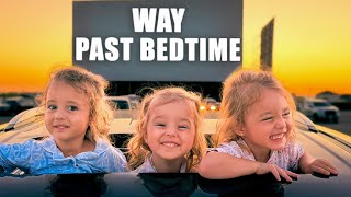 First Drive-In Movie With Triplets Past Their Bedtime