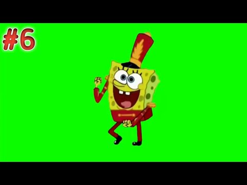  Animasi  Spongebob DANCE  BAND Green  Screen  6 YouTube
