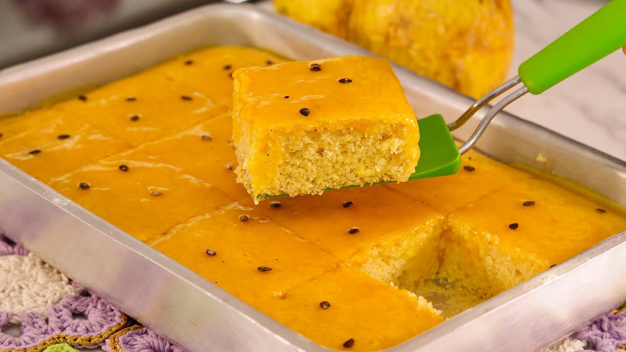 IRRESISTÍVEL! Bolo de maracujá com massa especial feita com a fruta | Gabriel Freitas
