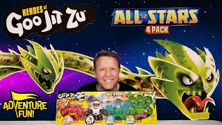 Heroes of Goo Jit Zu All Stars 4 Pack! Including “Exclusive Hydra” AdventureFun Toy review!