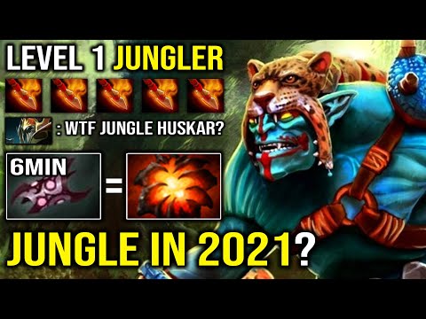 WTF JUNGLE IN 2021?? Level 1 Jungler Huskar 6Min Armlet & Solo Roshan EPIC Armlet Toggle Dota 2