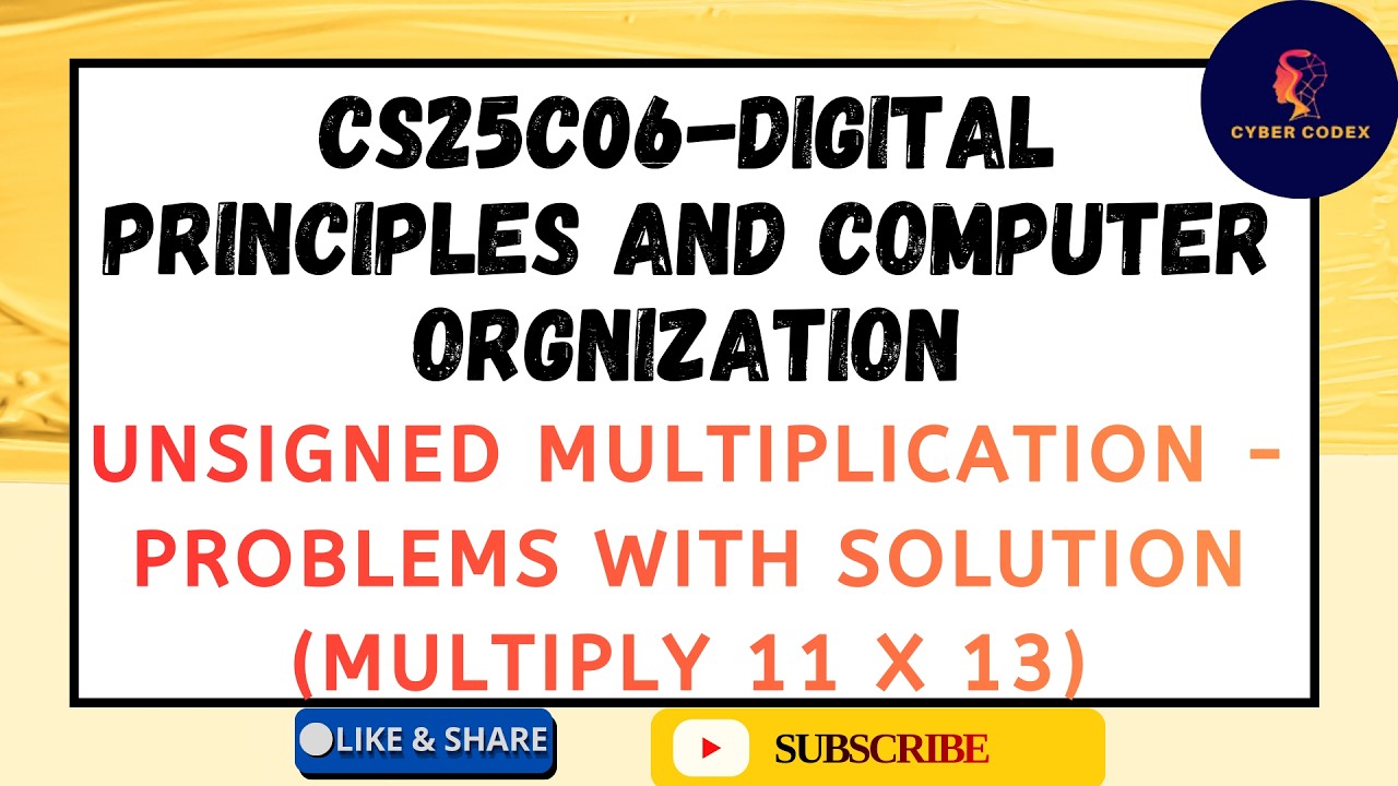 CS25C06 DPCO | Unsigned Binary Multiplication |Step-by-Step|Anna ...