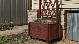 Клумба из досок для цветов своими руками. Декорированный ящик. Modern planter boxes.