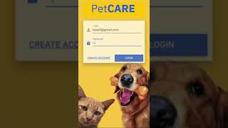 PetCare Login - Lorena Meyas e Miguel Lima