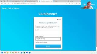 Rotary 7080 ClubRunner Training Session for Beginners