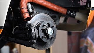 MGB GT  track preparation - Part 4 - gearbox&amp;diff oil, brakes, axle seal and dampers