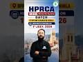 New Offline HPRCA Batch in Shimla! 🚀 Start Your HP Govt Exam Preparation Today