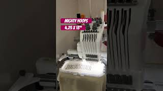 MIGHTY HOOPS FOR THE BROTHER 6 NEEDLE EMBROIDERY MACHINE.  HOOPING SWEATSHIRTS