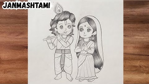 Beautiful Radha Krishna Drawing | Janmashtami Special 2025 | Lord Krishna Pencil Sketch beginners