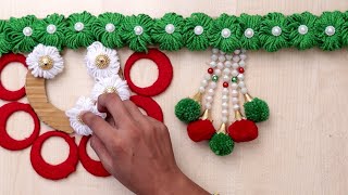 Awesome Door Toran From Woolen Door Hanging Toran At Home Diy Wool Hanging Toran