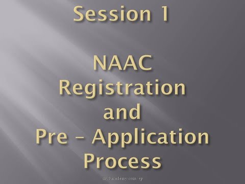 How to register for NAAC Accreditation - step by step video