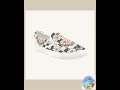 Slip-on Canvas Women's Shoes (Model 019) (Two Shoes With Different Printing)