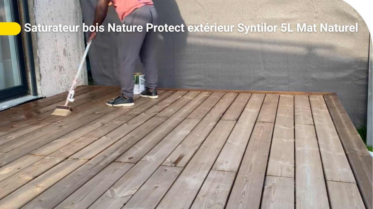 Saturateur pour bois extérieur LUXENS Protection terrasse en bois naturel  mat 2.