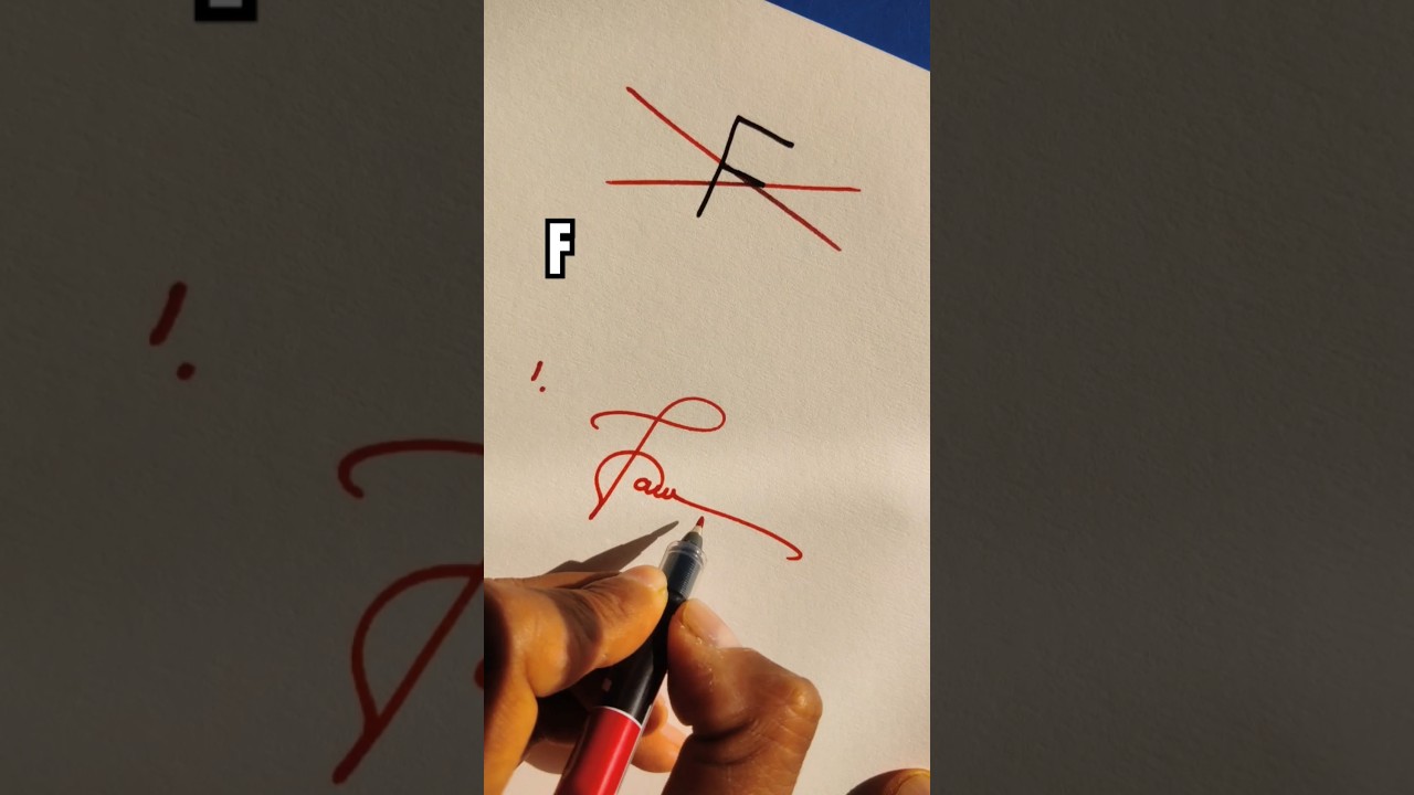 How to sign the letter F?🥰✍️