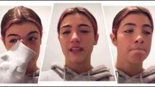 Charli D'amelio cries on live after losing 1.4million followers on tiktok 🥺