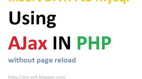 Auto Insert Data into MySQL DATABASE usin AJAX in PHP | Imr Soft