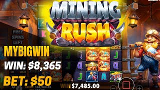 Mining Rush Slot Big Win! Total Win $8,365
