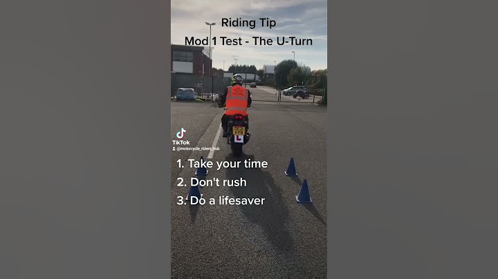 Riding Tip - The U-Turn Module 1 motorcycle test UK