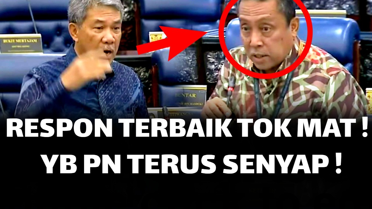 RESPON TERBAIK TOK MAT ! YB KETEREH TERUS SENYAP !