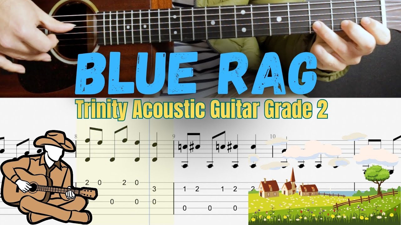 Blue Rag - Acoustic Guitar Tutorial (Trinity Grade 2)