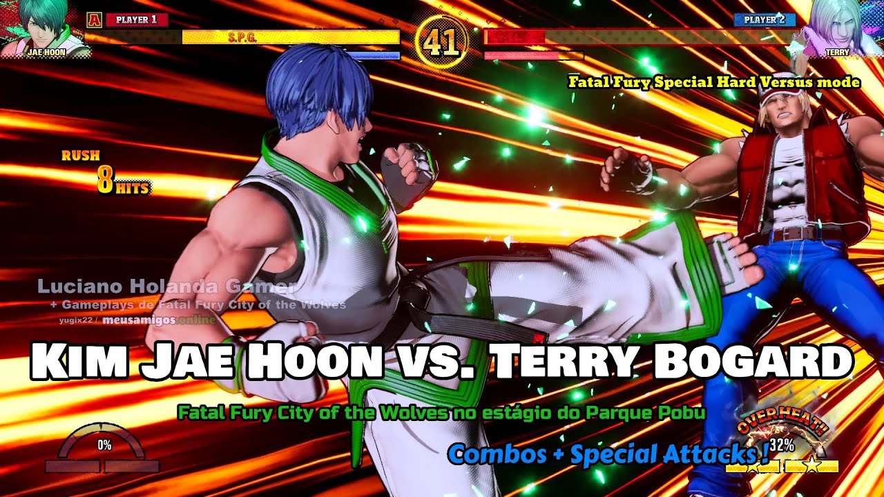 Kim Jae Hoon vs. Terry Bogard no Parque Pobu [ Special Attacks ! ] Fatal Fury City of the Wolves !