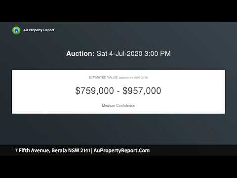 7 Fifth Avenue, Berala NSW 2141 | AuPropertyReport.Com