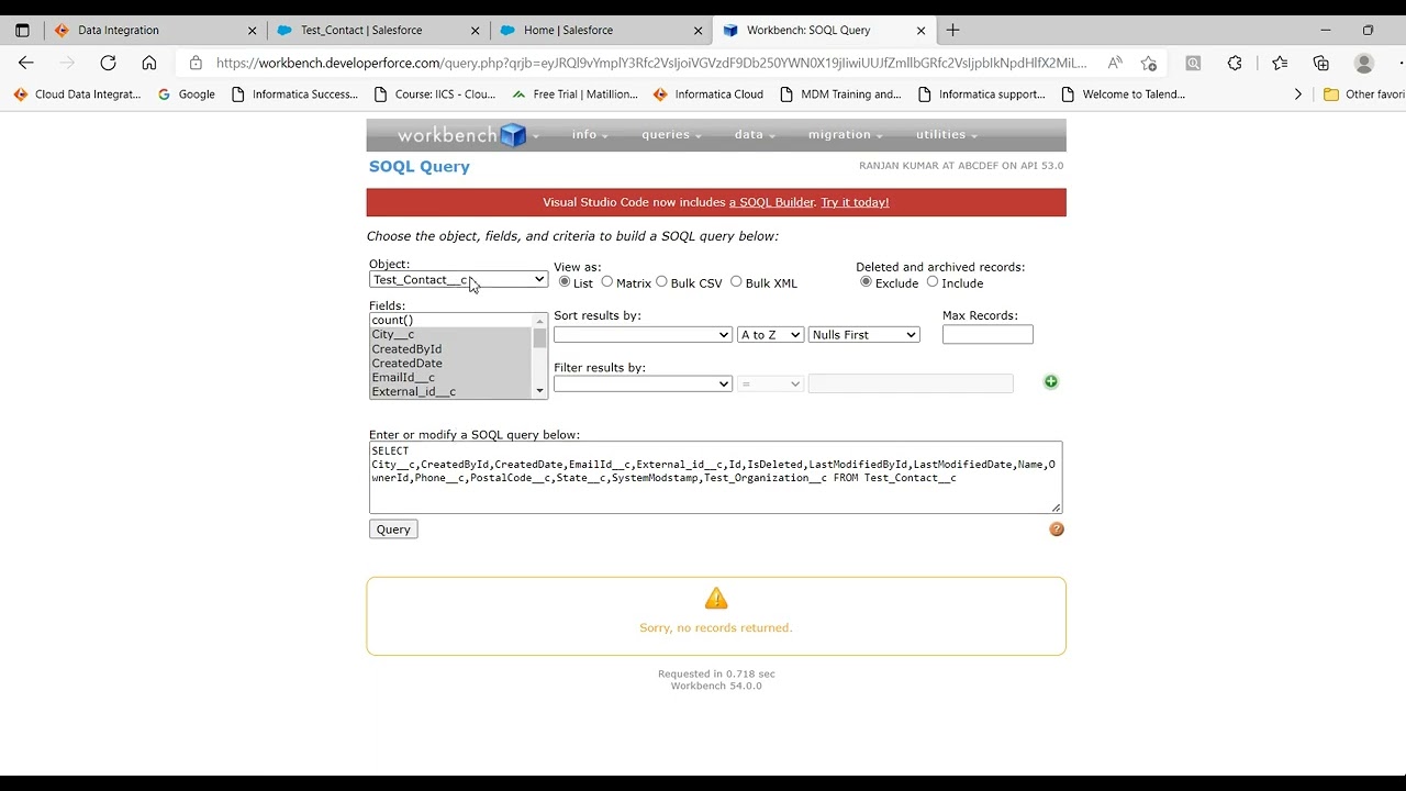 7.3 Вставка записей в объект Salesforce в IICS