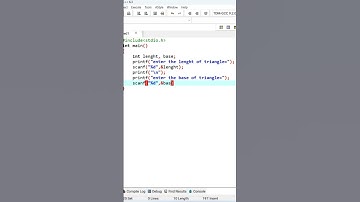 Area of triangle in c programming