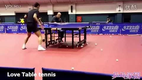 Zhang Jike TRaining Forehand Again Backspin - Table tennis technique
