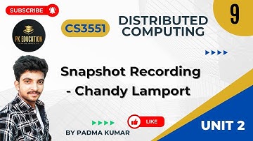 2.9 Snapshot Recording - Chandy Lamport | Distributed Computing | CS3551 | Anna university R2021