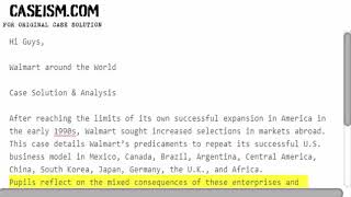 Walmart around the World Case Solution & Analysis Caseism.com