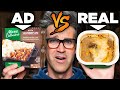 Frozen Food Ads vs. Real Life Food (Test)