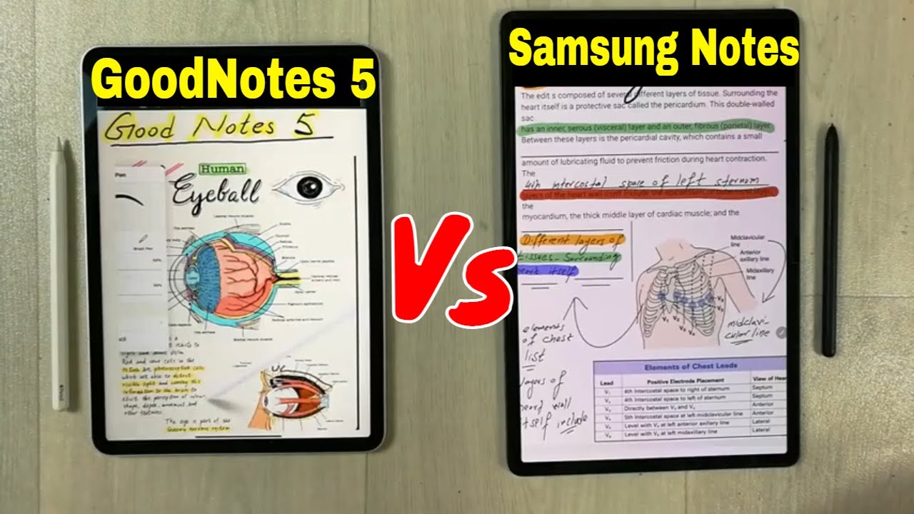 GoodNotes 5 Vs Samsung Notes Comparison For Best Note Taking App With 
