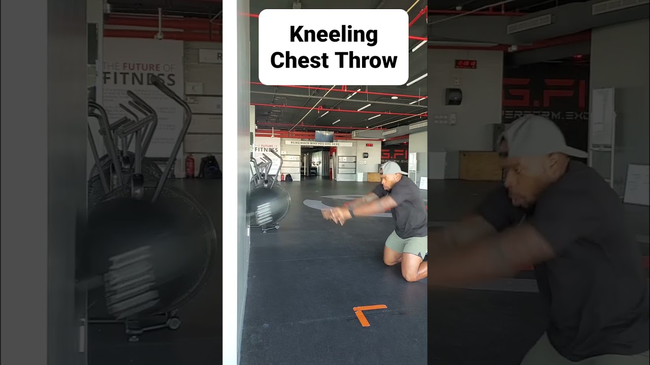 Medicine Ball Kneeling Chest Throw